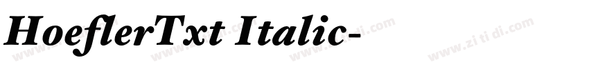 HoeflerTxt Italic字体转换